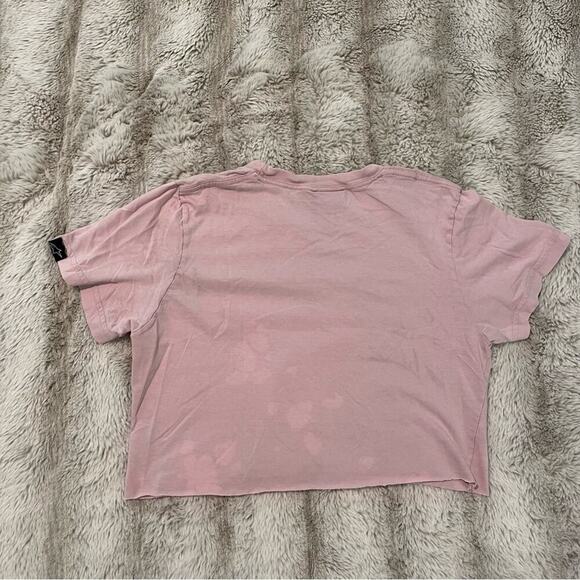 Alpinestars Motocross Baby Pink Upcycled Bleach Cropped Top - Picture 3 of 3